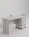 Ver imagem 2 de Mesa Notebook Diretor com Gaveteiro 150cm Carvalho