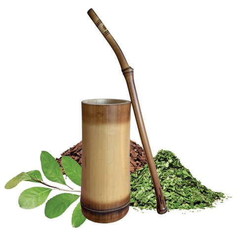 Copo de Bambu para Tereré com Bomba Natural Ecológico