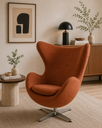 Ver imagem 2 de Poltrona Egg - Tecido Suede Terracota