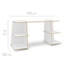 Ver imagem 4 de Mesa ECO Friendly Compensado Naval Flora 156,2cm Branco