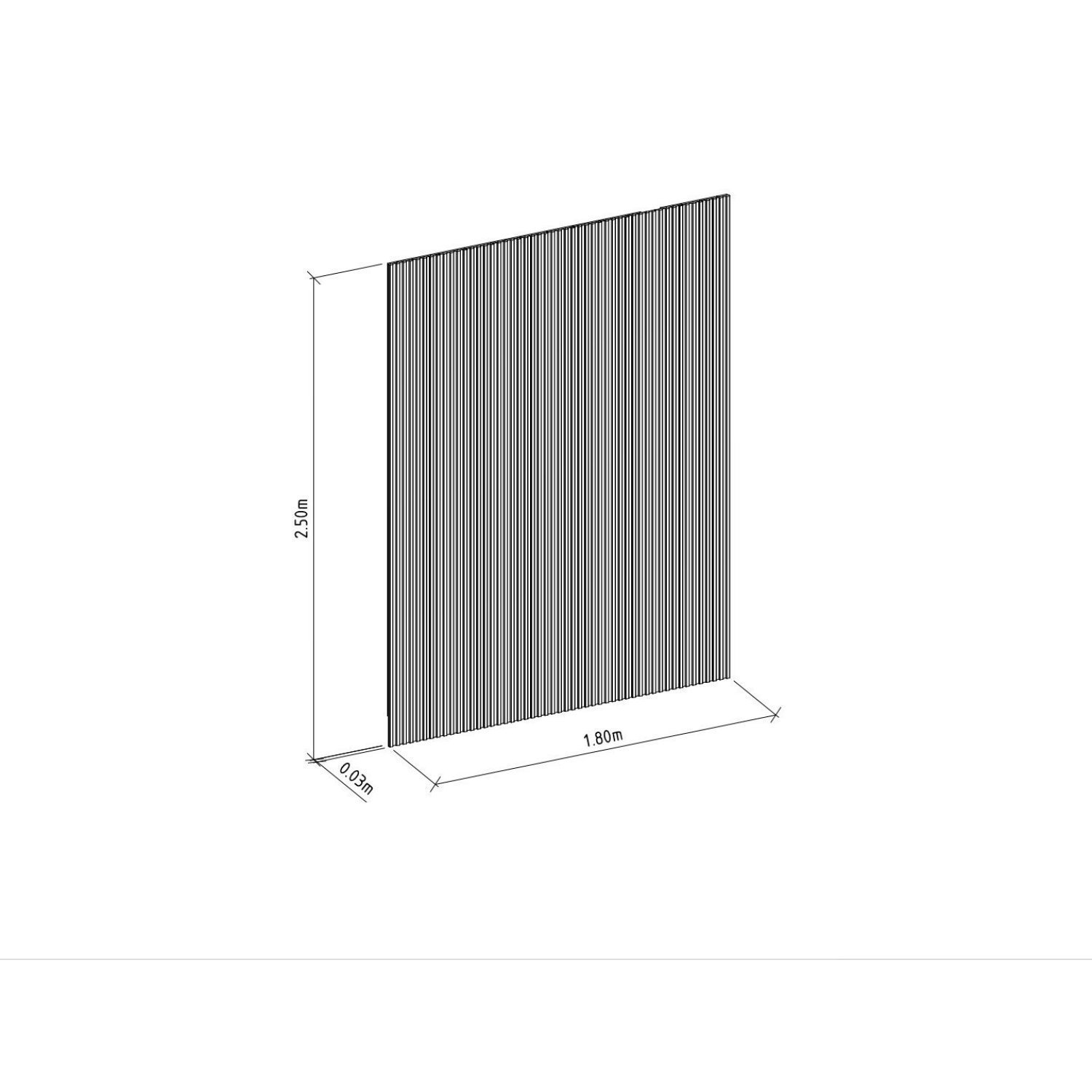 Painel Ripado Modular 2,50x1,80cm (4,50m²) - 4