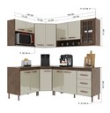 Ver imagem 4 de Cozinha Modulada Completa Fidelitá Lisboa 6 Peças 340cm 12 Portas 3 Gavetas com Tampo