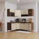 Ver imagem 1 de Cozinha Modulada Completa Fidelitá Lisboa 6 Peças 340cm 12 Portas 3 Gavetas com Tampo