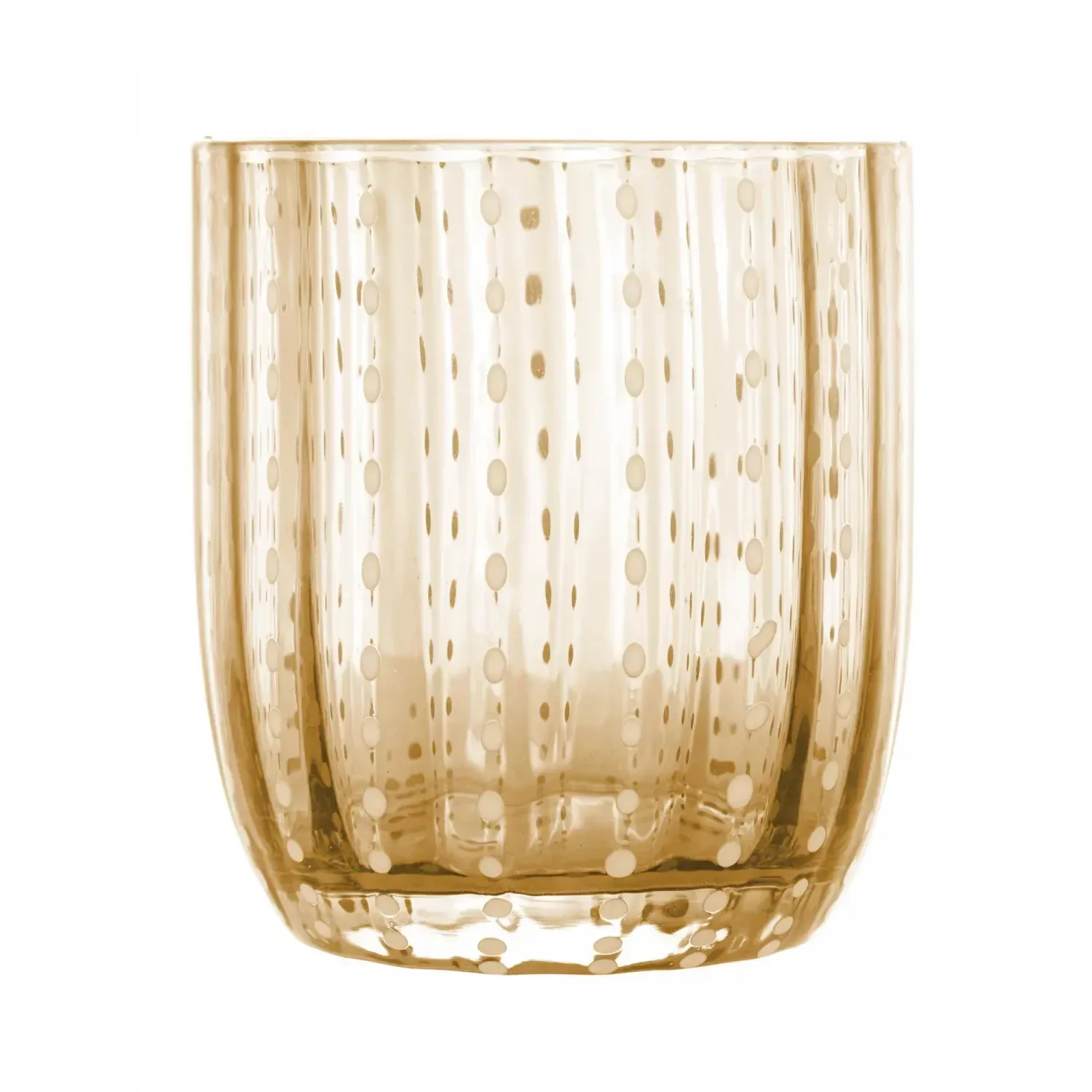 Cj 2 Copos de Vidro Orquidea Ambar 300ml - 1