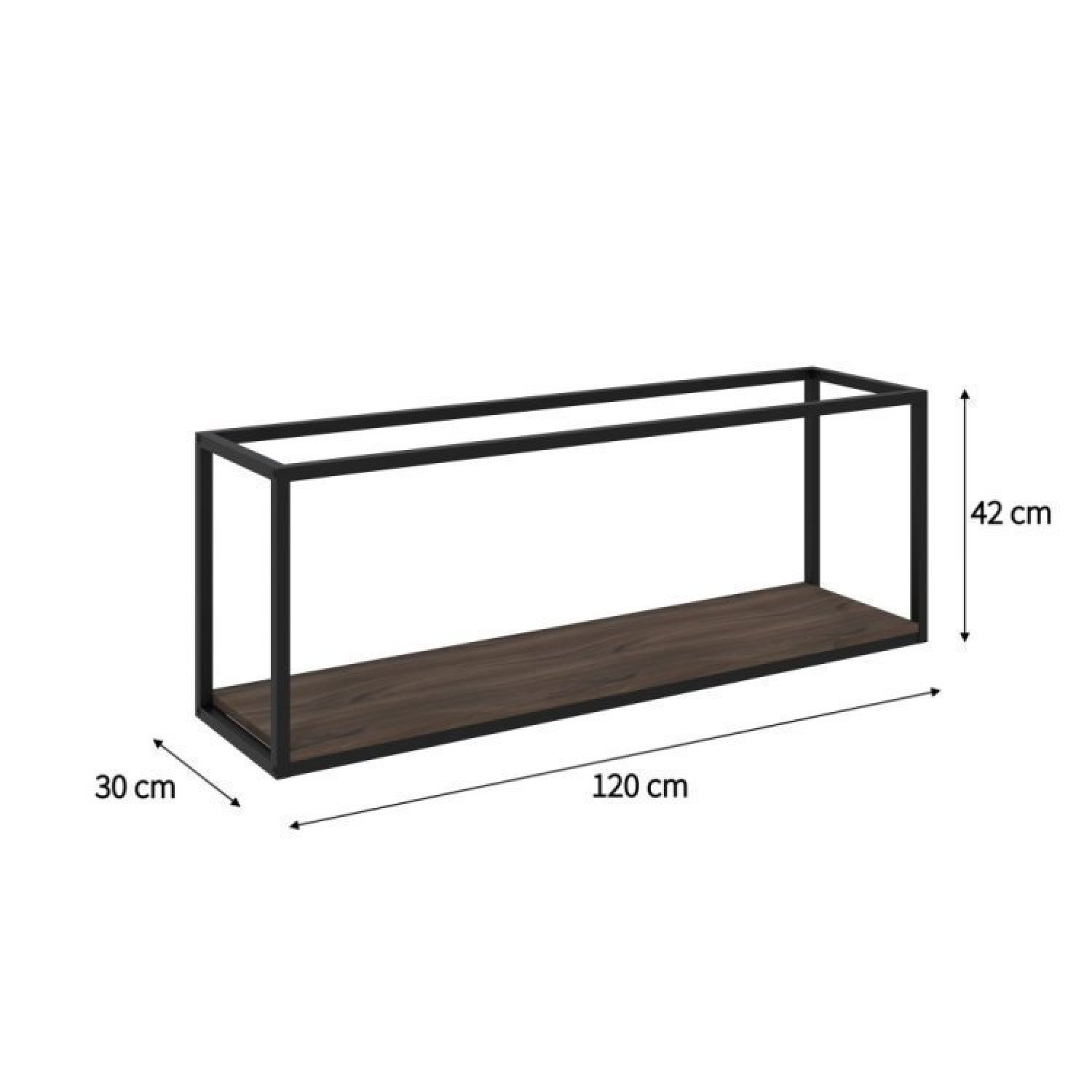 Estante para TV até 50 Polegadas 1 Nicho Aéreo Estilo Industrial Active Yescasa - 11