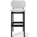 Ver imagem 6 de Kit 5 Banquetas Alta Bar Cozinha Sala Jantar Fixa Betta L02 Preto Linho Cinza - Lyam Decor