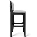 Ver imagem 7 de Kit 5 Banquetas Alta Bar Cozinha Sala Jantar Fixa Betta L02 Preto Linho Cinza - Lyam Decor