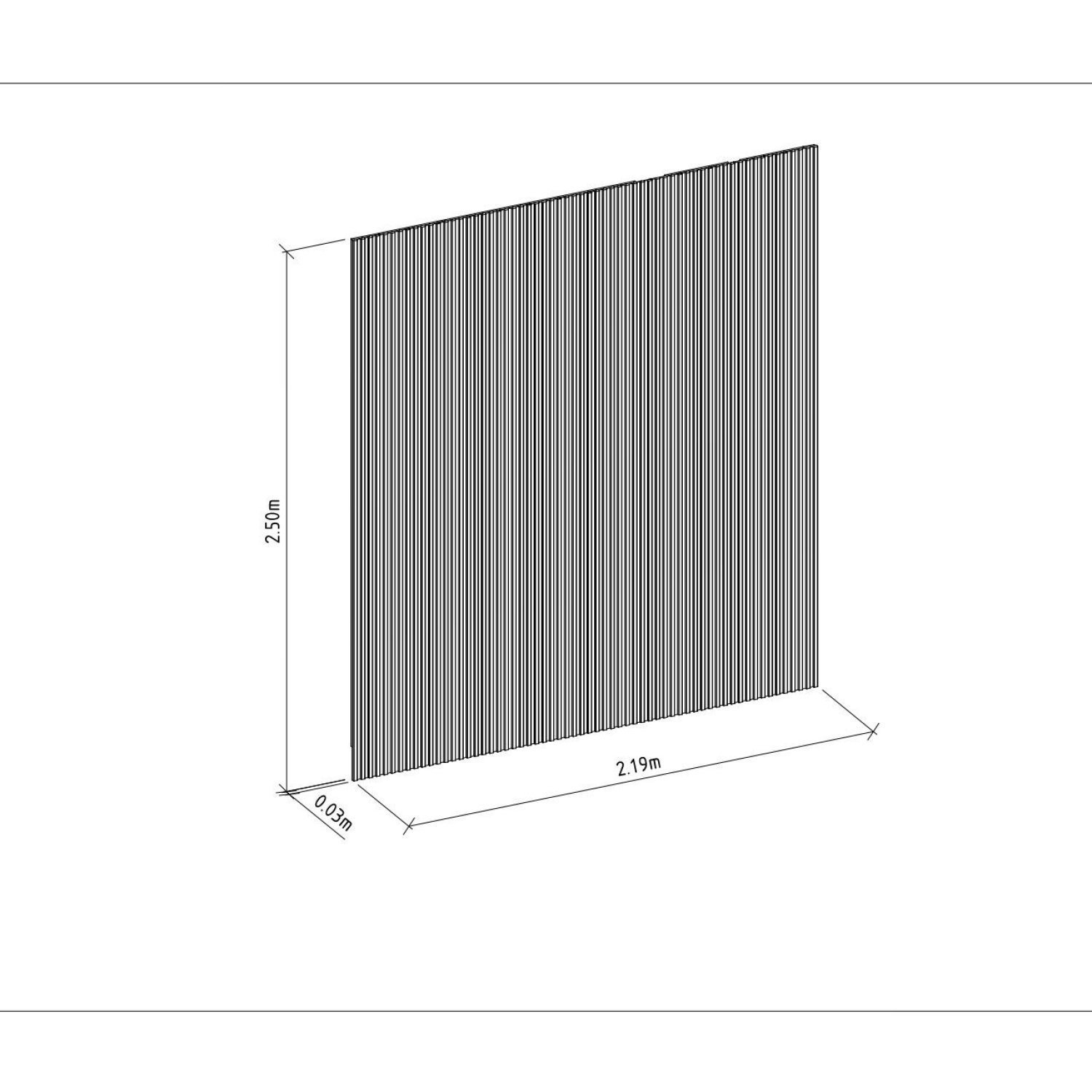 Painel Ripado Modular 2,50x2,19cm (5,48m²) - 4