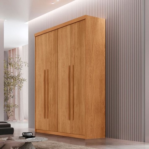 Guarda Roupa Solteiro Heros 4 Portas e 2 Gavetas Mdf Moderna