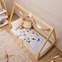 Ver imagem 6 de Mini Cama Infantil Montessoriana Casinha de Madeira com Estrado Sofia Natural Idimex