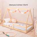 Ver imagem 3 de Mini Cama Infantil Montessoriana Casinha de Madeira com Estrado Sofia Natural Idimex