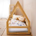 Ver imagem 7 de Mini Cama Infantil Montessoriana Casinha de Madeira com Estrado Sofia Natural Idimex