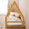 Mini Cama Infantil Montessoriana Casinha de Madeira com Estrado Sofia Natural Idimex - 7