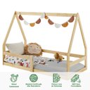 Ver imagem 4 de Mini Cama Infantil Montessoriana Casinha de Madeira com Estrado Sofia Natural Idimex
