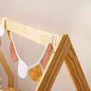 Ver mais imagens de Mini Cama Infantil Montessoriana Casinha de Madeira com Estrado Sofia Natural Idimex
