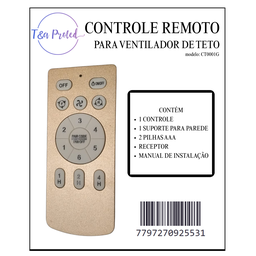 Controle Remoto para Ventilador de Teto Ct0001g - 5