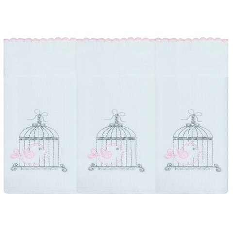 Jogo de Fralda de Ombro - Gaiola Rosa