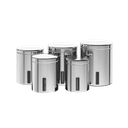 Ver imagem 1 de Conjunto de Potes para Mantimentos com Tampa e Visor Brinox Suprema 5 Peças Aço Inox