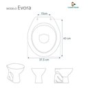 Ver imagem 3 de Assento Sanitário Soft Close Évora Ocre para Vaso Luzarte