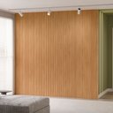Ver imagem 1 de Painel Ripado Modular 2,50x2,58cm (6,45m²) Marrom/Nature Fosco Linea Brasil