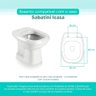 Assento Sanitário Tampa de Vaso Branco Mdf Laqueado Sabatini para Bacia Icasa - 3