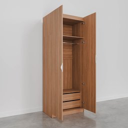 Guarda Roupa 2 Portas com Cabideiro 2 Gavetas Hera CabeCasa MadeiraMadeira - 10