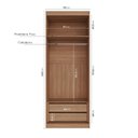 Ver imagem 3 de Guarda Roupa 2 Portas com Cabideiro 2 Gavetas Hera CabeCasa MadeiraOriginals