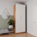 Ver imagem 1 de Guarda Roupa Planejado 2 Portas com Cabideiro 2 Gavetas Hera CabeCasa MadeiraOriginals Marrom/Louro/Algodão