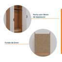 Ver imagem 7 de Guarda Roupa Planejado 2 Portas com Cabideiro 2 Gavetas Hera CabeCasa MadeiraOriginals Marrom/Louro/Algodão