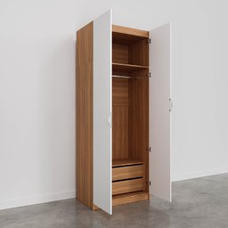 Guarda Roupa 2 Portas com Cabideiro 2 Gavetas Hera CabeCasa MadeiraMadeira - 11