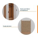Ver imagem 7 de Guarda Roupa Planejado 2 Portas com Cabideiro 2 Gavetas Hera CabeCasa MadeiraOriginals Marrom/Louro/