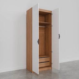 Guarda Roupa 2 Portas com Cabideiro 2 Gavetas Hera CabeCasa MadeiraMadeira - 10