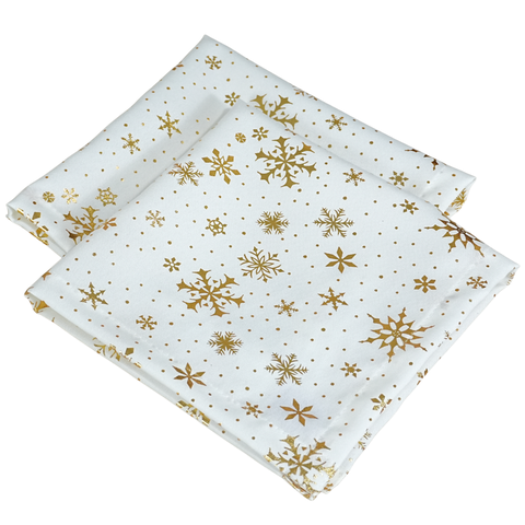 Kit 2 Pçs Guardanapo 2 Lugares 42x42cm Lumine Natal Tecido Oxford Estampado