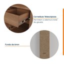 Ver imagem 7 de Mesa de Cabeceira Planejada Direita 2 Portas 1 Gaveta Hera CabeCasa MadeiraOriginals Marrom