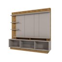 Ver imagem 6 de Estante Painel Home para Tv 65" Vinhedos Grigio Fosco/amêndoa- Mabe Magazine