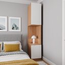 Ver imagem 2 de Mesa de Cabeceira Modular Direita 2 Portas 1 Gaveta Hera CabeCasa MadeiraOriginals