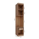 Ver imagem 4 de Mesa de Cabeceira Planejada Direita 2 Portas 1 Gaveta Hera CabeCasa MadeiraOriginals Marrom