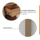 Ver imagem 7 de Mesa de Cabeceira Planejada Direita 2 Portas 1 Gaveta Hera CabeCasa MadeiraOriginals Marrom