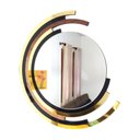 Ver imagem 1 de Espelho decorativo de parede redondo com moldura Premium Santorini Preto
