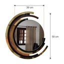 Ver imagem 4 de Espelho decorativo de parede redondo com moldura Premium Santorini Preto