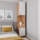 Ver imagem 2 de Mesa de Cabeceira Modular Direita 2 Portas 1 Gaveta Hera CabeCasa MadeiraOriginals