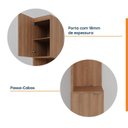 Ver imagem 6 de Mesa de Cabeceira Planejada Esquerda 2 Portas 1 Gaveta Hera CabeCasa MadeiraOriginals Marrom