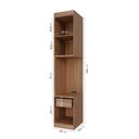 Ver imagem 4 de Mesa de Cabeceira Planejada Esquerda 2 Portas 1 Gaveta Hera CabeCasa MadeiraOriginals Marrom