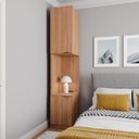 Ver imagem 2 de Mesa de Cabeceira Modular Esquerda 2 Portas 1 Gaveta Hera CabeCasa MadeiraOriginals