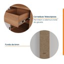 Ver imagem 7 de Mesa de Cabeceira Planejada Esquerda 2 Portas 1 Gaveta Hera CabeCasa MadeiraOriginals Marrom