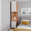 Ver imagem 2 de Mesa de Cabeceira Modular Esquerda 2 Portas 1 Gaveta Hera CabeCasa MadeiraOriginals