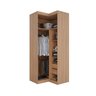 Guarda Roupa de Canto Reto Modular com 3 Prateleiras 2 Gavetas Hera CabeCasa MadeiraOriginals - 16