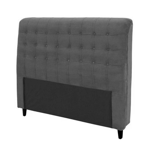 Cabeceira Dama New Plus King Size 1950mm Linho Chumbo - Simbal