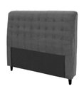 Ver imagem 1 de Cabeceira Dama New Plus King Size 1950mm Linho Chumbo - Simbal
