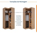 Ver imagem 4 de Guarda Roupa de Canto Reto Modular com 3 Prateleiras 2 Gavetas Hera CabeCasa MadeiraOriginals